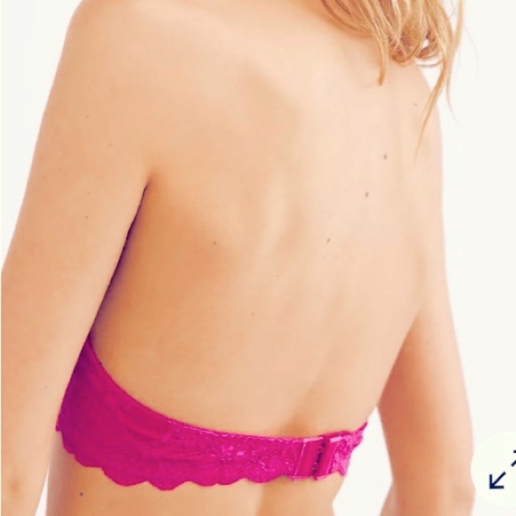 Intimately Free People Like New Galloon Lace Halter Bra in Fuchsia Size Small - Picture 5 of 5